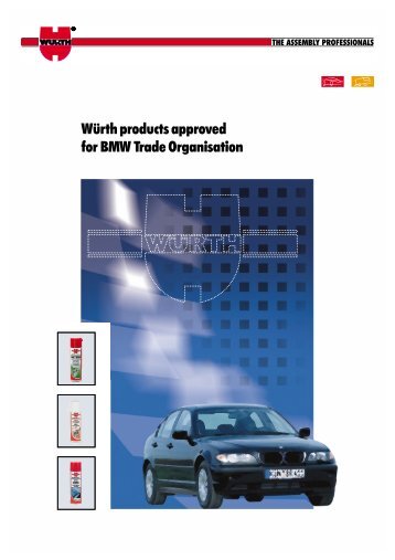 Overview of approved Würth products