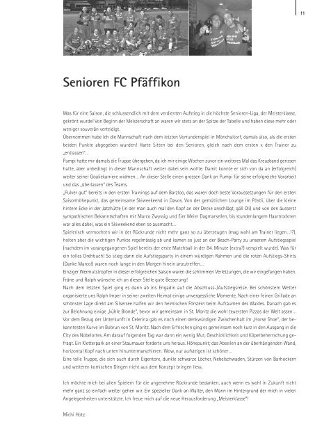 News - FC Pfäffikon 1951