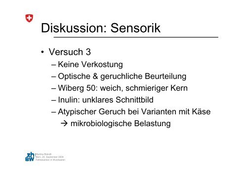 Fettreduktion in Wurstwaren - Agroscope