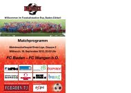 Matchprogramm - FC Baden