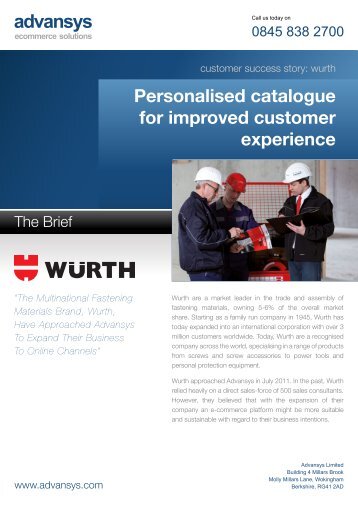 Download Wurth UK Limited Case Study - Ecommerce Solutions