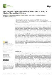 Psychological pathways to ocean conservation: A study of marine mammal park visitors