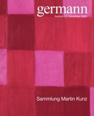 Sammlung Martin Kunz 23. November 2024, Germann Auktionshaus, Zürich