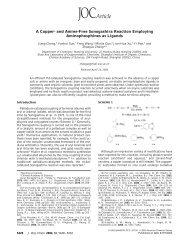 A Copper- and Amine-Free Sonogashira Reaction Employing ...