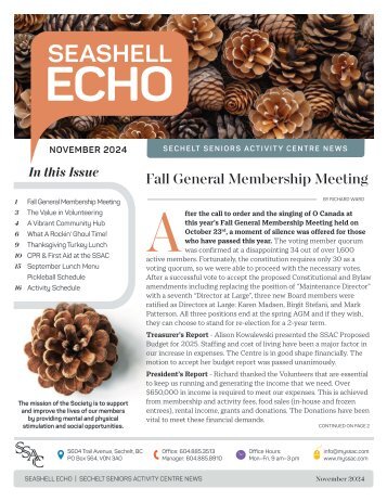 SSAC Echo | November 2024