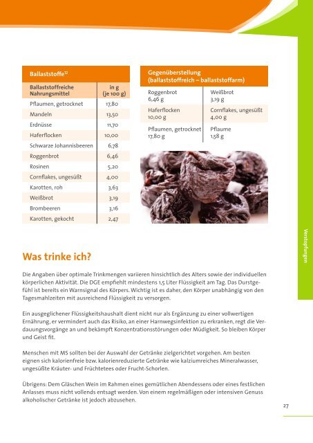 Ernährung bei Multipler Sklerose (MS) - extracare