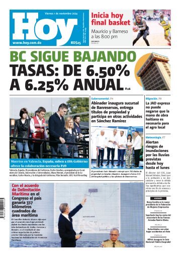 Edición impresa, viernes 01 de noviembre de 2024
