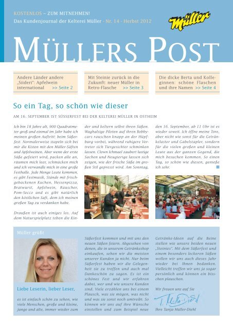 MÜLLERS POST - Kelterei Müller KG