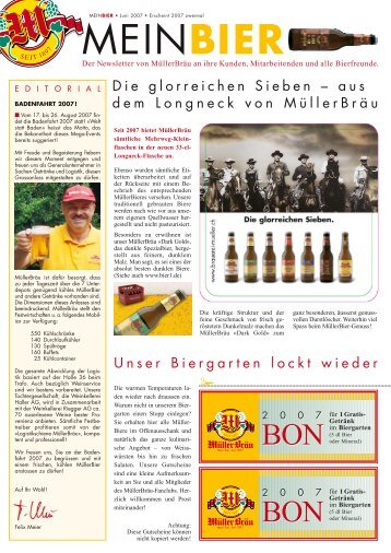 MEINBIER - Brauerei H. Müller AG Baden