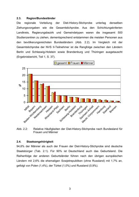 Nationale Verzehrsstudie II - BMELV