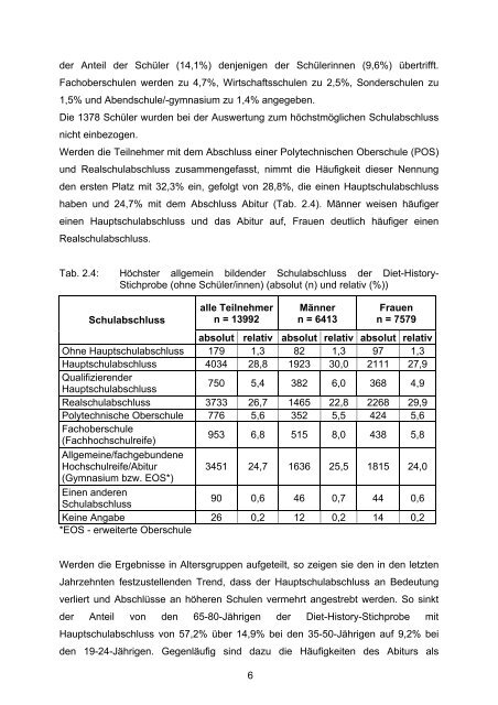 Nationale Verzehrsstudie II - BMELV