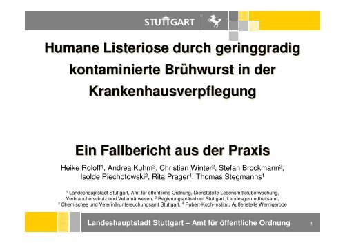 Humane Listeriose durch geringgradig kontaminierte Brühwurst in ...