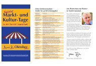 und Kultur-Tage Markt- und Kultur-Tage - Gesundheitsamt Region ...