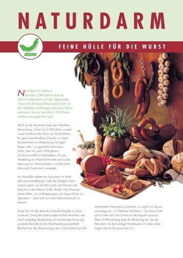 Naturdarm - Feine Hülle für die Wurst - Innovationspreis Wurst