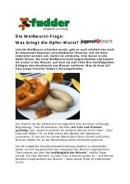 Die Weißwurst-Frage: Was bringt die Opfer-Wurst?