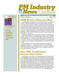 New APMI Members - MPIF