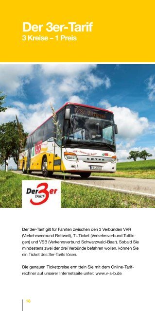 Broschüre Tarifplan - VSB Verkehrsverbund Schwarzwald-Baar