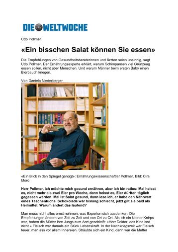 «Ein bisschen Salat können Sie essen» - Podlech