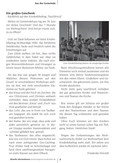 WIR Oktober - November 2011 - Evangelische Kirchengemeinde ...