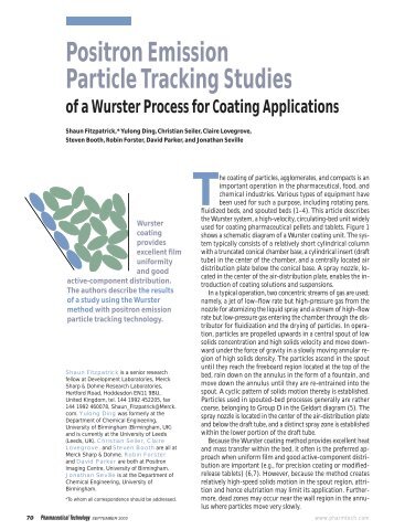 Positron Emission Particle Tracking Studies of a Wurster Process for ...