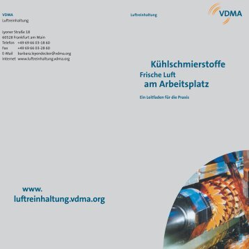 Kühlschmierstoffe Frische Luft am Arbeitsplatz