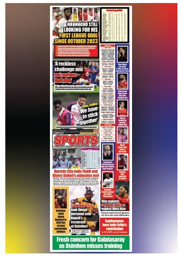 COMPLETE SPORTS - MONDAY, NOV 4, 2024