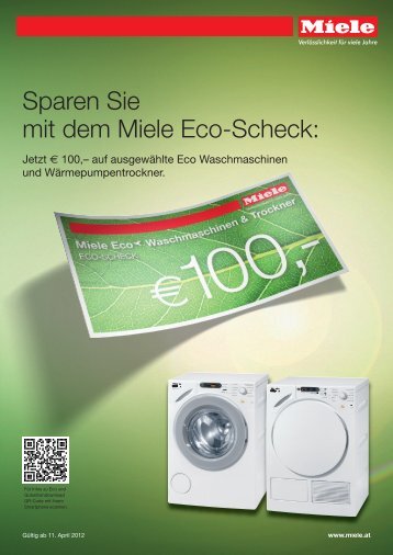 Sparen Sie mit dem Miele Eco-Scheck: