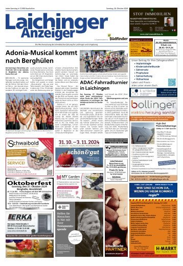 26.10.2024 Laichinger Anzeiger