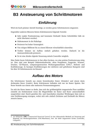 B3 Ansteuerung von Schrittmotoren - weigu.lu