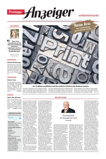 Neue Ära: Ihre Lokalzeitung im neuen Format