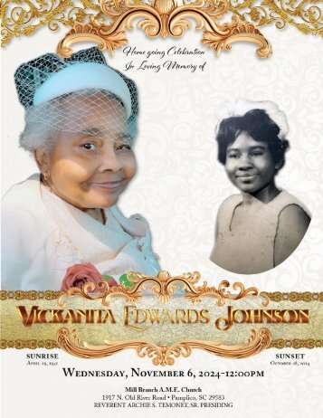 Vickanita Edwards Johnson Memorial Booklet