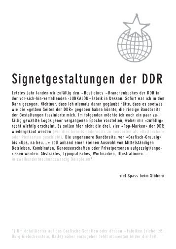 Signetgestaltungen der DDR