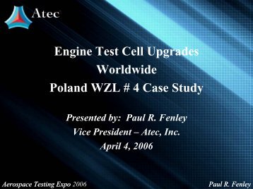 Engine Test Cell Upgrades Worldwide Poland WZL # 4 Case Study