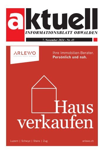 Aktuell Obwalden | KW 45 | 7. November 2024