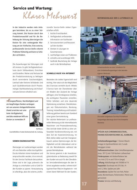 Unser Magazin "Perfektion in der ... - e.Luterbach AG