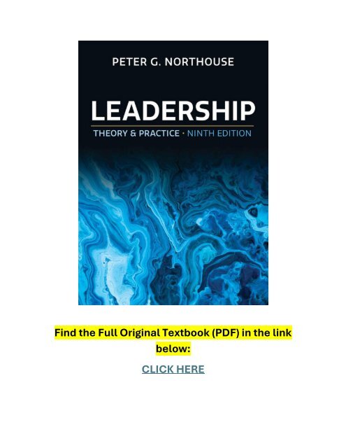leadership theory and practice 9th edition pdf