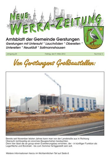 ZEITUNG NEUE WERRA - Gemeinde Gerstungen