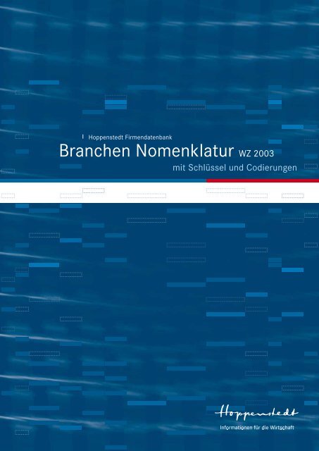 Branchen Nomenklatur WZ 2003 - Firmendatenbank von Hoppenstedt