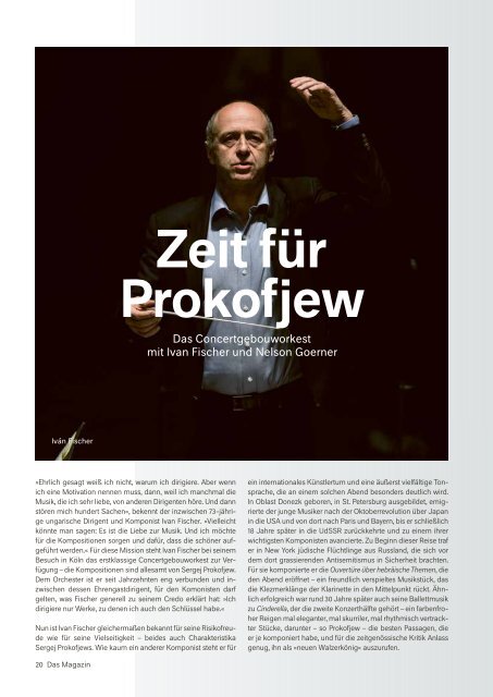 Kölner Philharmonie | Das Magazin NR. 1 FEB / MÄR / APR 2025