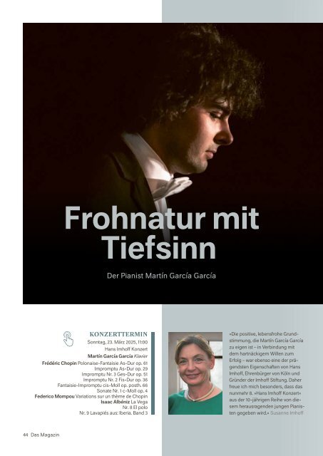 Kölner Philharmonie | Das Magazin NR. 1 FEB / MÄR / APR 2025