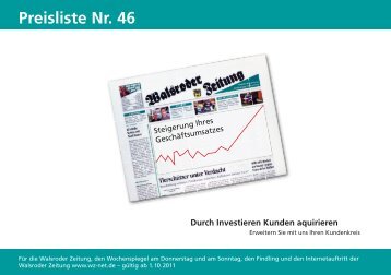 Preisliste Nr. 46 - Walsroder Zeitung