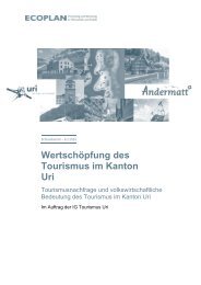 Wertschöpfungsstudie: Tourismus im Kanton Uri