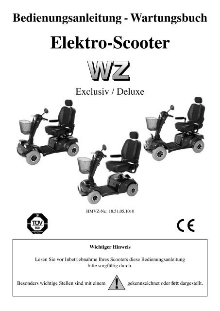 Scooter Betriebsanleitung.indd - WZ Scooter Vertriebs GmbH
