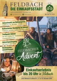 Feldbach - DIE EINKAUFSSTADT - Einkaufserlebnis bis 20 Uhr in Feldbach - jeden Mittwoch im Advent: 4., 11. & 18. Dezember 2024
