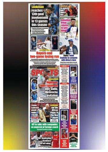 COMPLETE SPORTS - THURSDAY, NOV 7, 2024