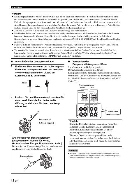 Bedienungsanleitung - Fischer HiFi AG