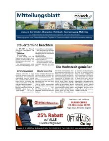 Mitteilungsblatt Maisach | November 2024