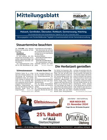 Mitteilungsblatt Maisach | November 2024