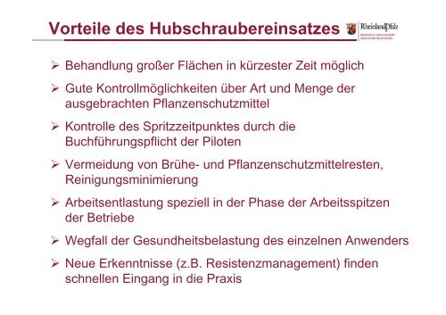 Hubschraubereinsatz im Pflanzenschutz - Weinbauversuchsring Ahr ...