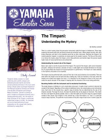 PERCUSSION The Timpani: Understanding the Mystery